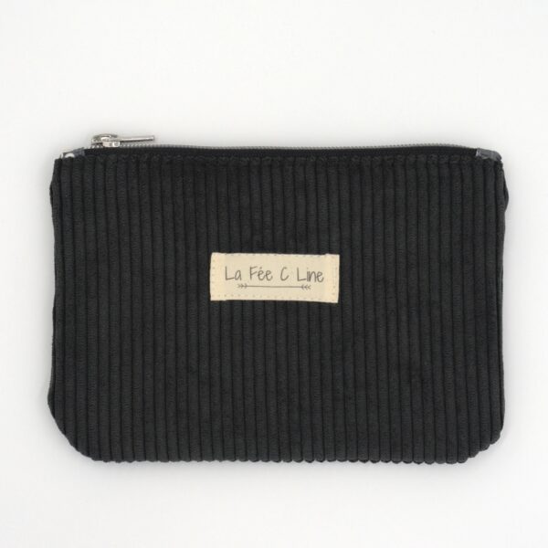 Trousse en velours noir